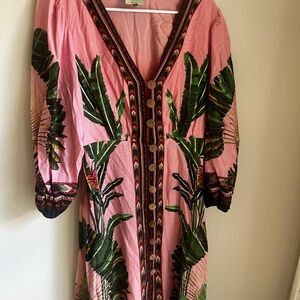 Farm Rio Linen blend maxi dress size Med